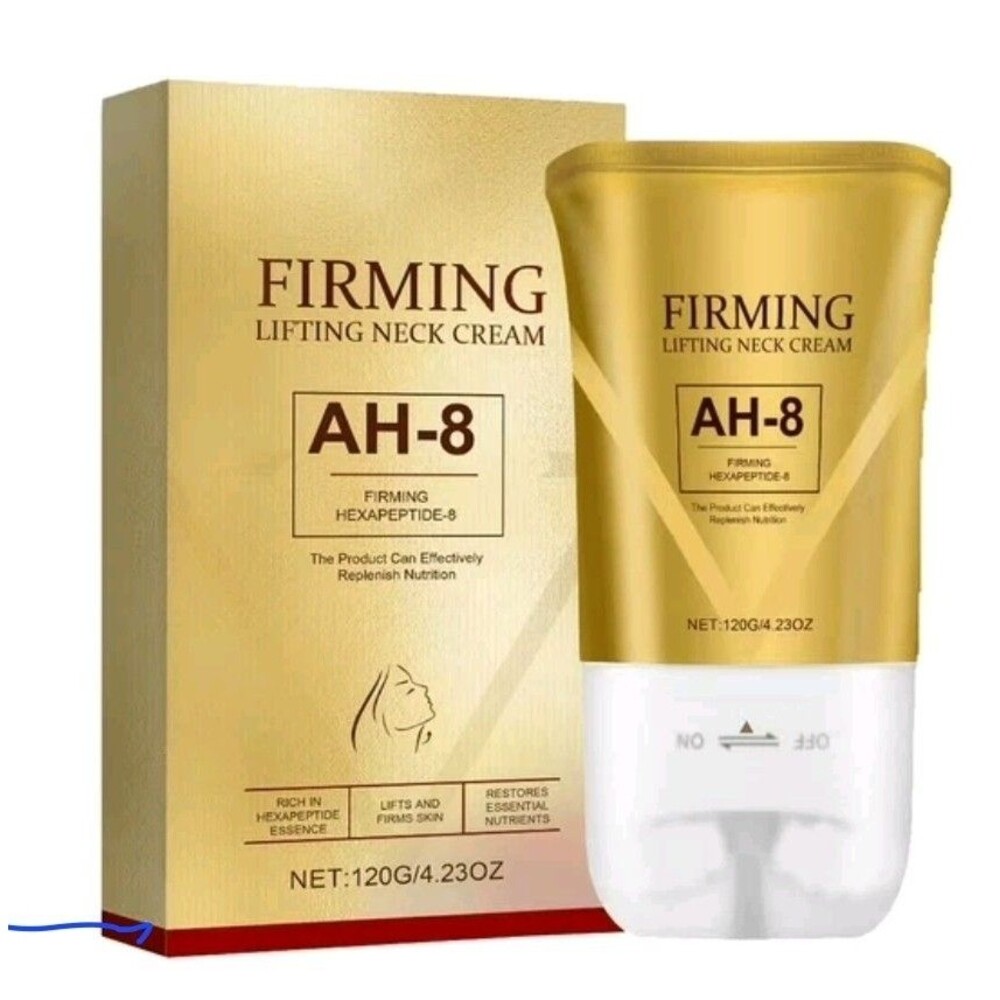 AH-8 Firming Lifting Neck Cream Hexapeptide-8 Anti-Aging Roller Massager 4.23oz